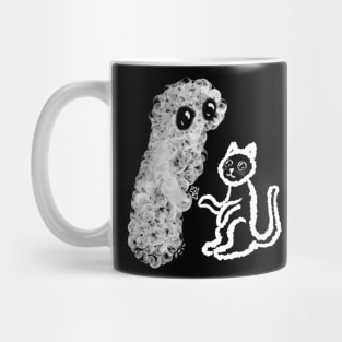 Ghost treats cat Mug